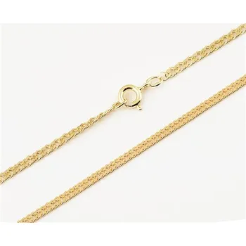 Řetízek Stříbrný pozlacený řetízek rombo 55 cm STRR0267F