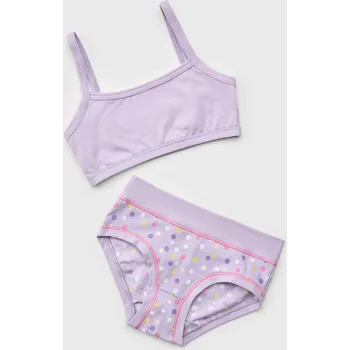 Kalhotky SET Dívčí podprsenka a kalhotky Polka Dots
