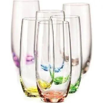Sklenice Crystalex Barevné sklenice Rainbow 350 ml 6ks.