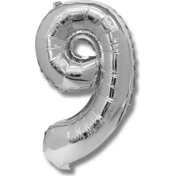 Balónek Balónek fóliový 40cm, č.9, stříbrná A289