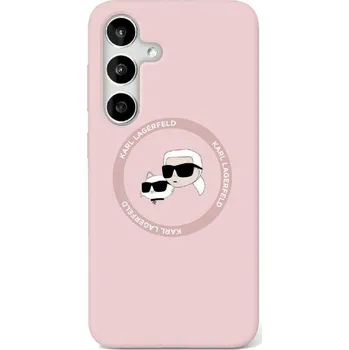 KARL LAGERFELD pouzdro pro SAMSUNG S25 Plus KLHMS25MSKCHTCP (Magnetic Silicone Double Heads) růžové