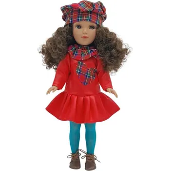 Panenka Mari´s v červených šatech od firmy Folk Artesanía (41 cm )