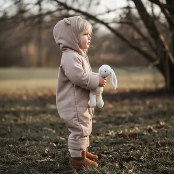 Kojenecký overall KONGES SLOJD Overálek TEDDY - MAPLE SUGAR Velikost: 2y