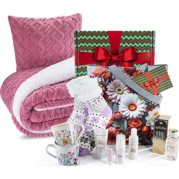 Dárkový potravinový koš Dárkový balíček PRO MILOVNICE KVĚTIN vel. L