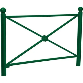 Zábradlí Procity Zábradlí Province délka 1572 mm, hlavice Boule, jednoduchý kříž s růžicí, barva zelená RAL6005