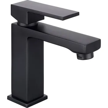 Vodovodní baterie CORNAT Umyvadlová baterie Noir Square, páková, černá
