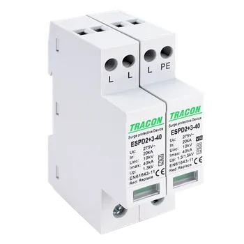 Přepěťová ochrana Tracon ESPD2+3-40-3+1P Svodič přepětí AC, typ T2+T3neodnímatelný modul (Tracon ESPD2+3-40-3+1P)