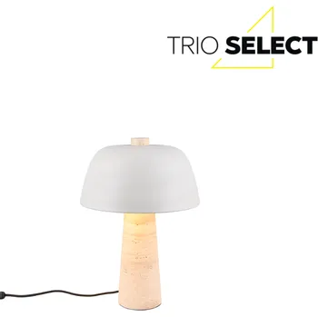 Lampička TRIO SELECT 567800276 TIMBA stolní lampička V410mm 2xE27 přírodní kámen, světle šedá