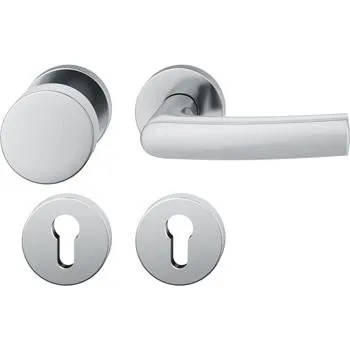 Dveřní kování FSB kliková sada 12 1015 ASL na rozetě PZ, pevné madlo, nerez matná