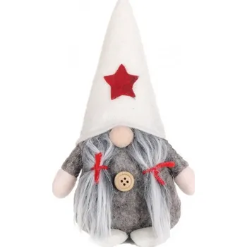 Vánoční dekorace Vánoční plyšový skřítek, 19 cm