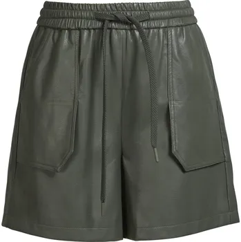 Dámské kalhoty Kraťasy Nu Denmark 8561-15 zelené z eko kůže Velikost: 40