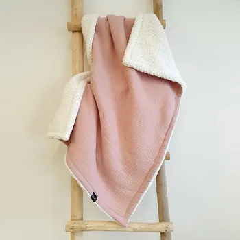 Dětská deka added EST.2020 DEKA S BERÁNKEM STARORŮŽOVÁ