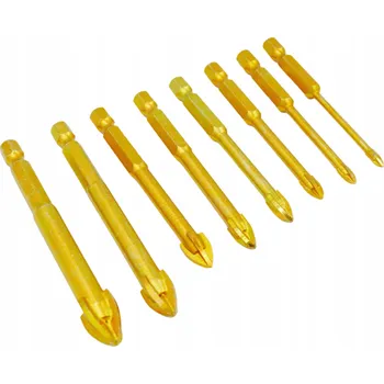 Nářadí pro automobil Vrtáky do obkladu a skla 8ks 3, 4, 5, 6, 7, 8, 10, 12mm