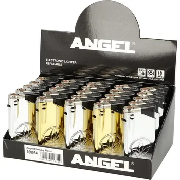 Zapalovač Zapalovač Angel JET Metal Gold Silver Hemp