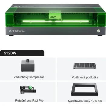 Gravírování xTool S1 - 20W Inteligentní diodová gravírka - DELUXE sada