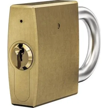 Zámek na kolo WINKHAUS visací zámek keyTec RPE, skladový program, šířka 55 mm, matná mosaz