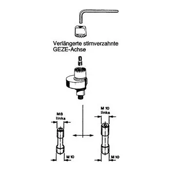 Dveřní kování Plochý kužel / čep pro TS500N/NV, 550NV, 550F, 550E, 550IS, 0 mm, ocel pozink