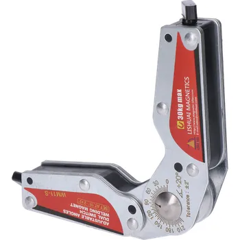 Příslušenství ke svářečce svařovací magnet s nastavitelným úhlem - nastavitelný magnetický držák na svařování, úhel 15° - 210°, neodymový, nosnost 30 kg