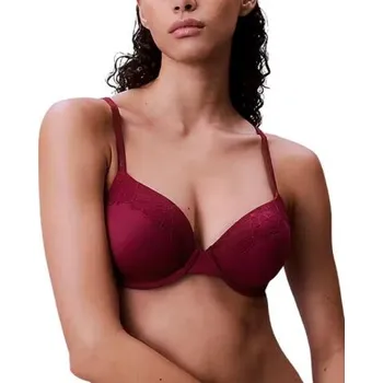 Podprsenka Dámská podprsenka Calvin Klein QF8443 LIGHT LINED PERFECT vínová 80DD