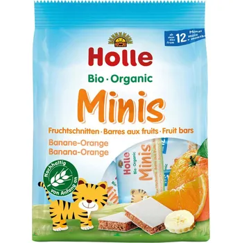 Sušené ovoce Holle Minis ovocné plátky Banán - pomeranč 100 g