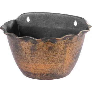 Květináč Strend Pro Garden Kvetináč Strend Pro Wave, 26x18 cm, zlatý, metalický efekt, závesný