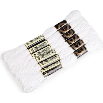 Příze Příze vyšívací typ mouline AIRO sada odstínů 6 ks/8 m Varianta: 1 bílá, Balení: 6 ks