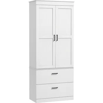 Koupelnový nábytek Vysoká skříňka 75 x 39 x 178 cm | krémově bílá