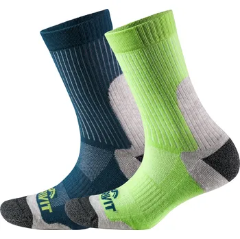 Dámské ponožky CRIVIT Dámské funkční ponožky s BIO bavlnou, 2 páry (modrá/zelená, 39/40)