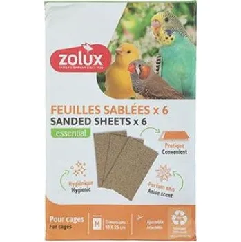 Pro ptáka Pískové podložky pro ptáky M 41x25cm/6ks Zolux