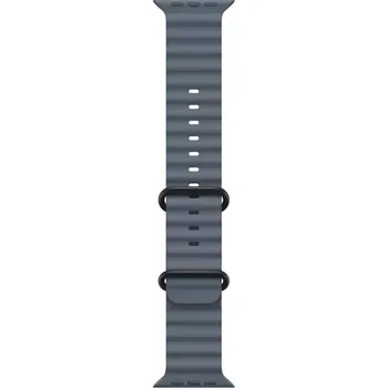 Chytré hodinky 49mm Ocelově modrý Oceánský řemínek - provedení z černého titanu