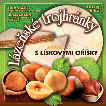 Trojhránky s lískovými oříšky 160g