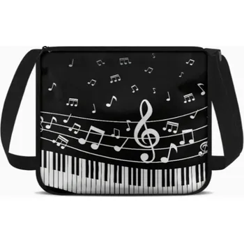 Hudebniny Velká taška přes rameno s hudebním potiskem