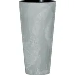 PROSPERPLAST Květináč TUBUS SLIM BETON EFFECT s vkladem 40 cm - barva: šedá