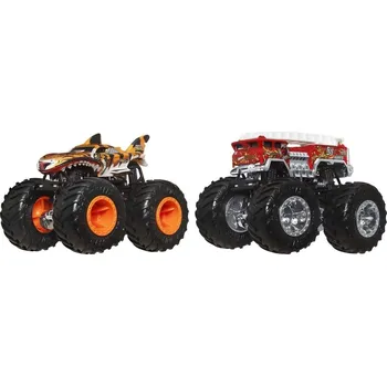 autíčko Mattel Hot Wheels Monster trucks demoliční duo Tiger Shark a 5 Alarm