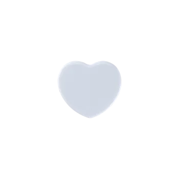 Cliché tác ve tvaru srdce, 10 × 9 cm, bílý