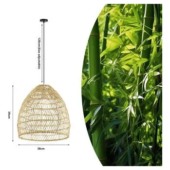 Immax BOHO DELICADO designové závěsné svítidlo, D40cm. E27, přírodní ratan