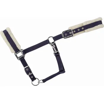 USG Ohlávka Furry USG, s umělým beránkem, navy FULL