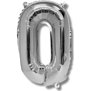 Balónek Balónek fóliový 40cm, č.0, stříbrná A280
