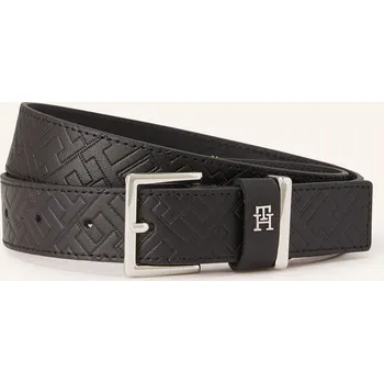 Opasek Tommy Hilfiger Dámský Kožený Opasek, černá / stříbrná, 100