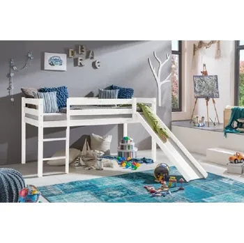 Dětská postel Světmimi Postel se skluzavkou a BÍLÁ