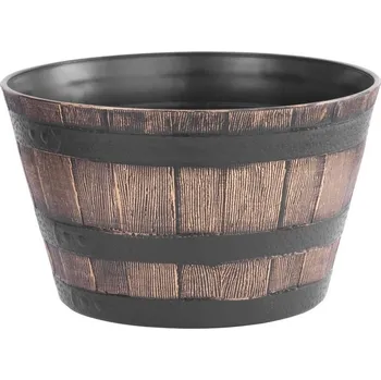 Květináč Strend Pro Garden Kvetináč Strend Pro Woodeff, 39x23 cm, zlatý, efekt dreva