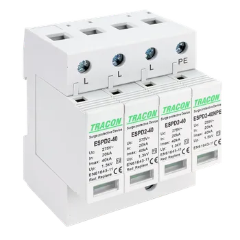 Přepěťová ochrana Tracon ESPD2-40-3+1P Svodič přepětí AC, typ T2odnímatelný modul (Tracon ESPD2-40-3+1P)