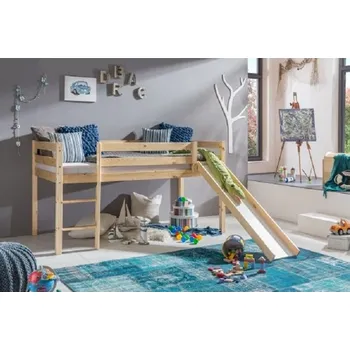 Dětská postel Světmimi Postel se skluzavkou PŘÍRODNÍ