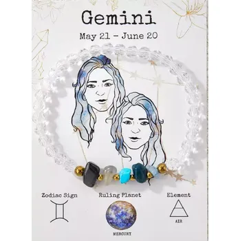Náramek freya ♊ Zodiak náramek – Gemini (Blíženci) Náramek pro Blížence (21. 5. – 20. 6.)
