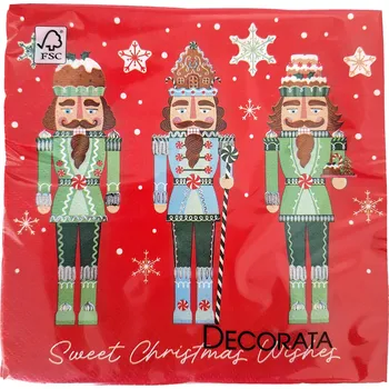 Papírový kapesník PROCOS UBROUSKY VÁNOČNÍ PŘÁNÍ 3VRSTVÉ 33X33CM