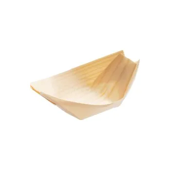 Jednorázové nádobí Loďka bambusová 10 × 20,5 cm (50 ks)