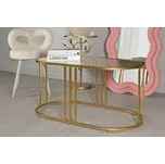 Designový konferenční stolek Baroness 90 cm zlatý