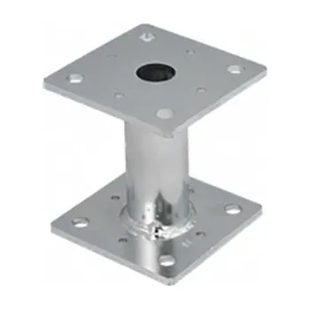 Tesařské kování DOMAX PMF šroubovací patka sloupku se čtvercovým průřezem Žárový zinek (ZNO) PMF 100/200 - 100 x 100 x 200 x 4 mm (2 ks)