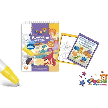 omalovánky created Kouzelné malování vodou/blok s tužkou dinosauři 4 listy