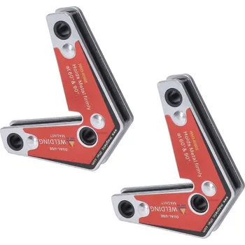 Příslušenství ke svářečce nastavitelný magnet s nastavitelným úhlem, sada 2 kusů - magnetický držák, úhelník, na svařování, úhel 60° nebo 90°, neodymový, nosnost 17 kg